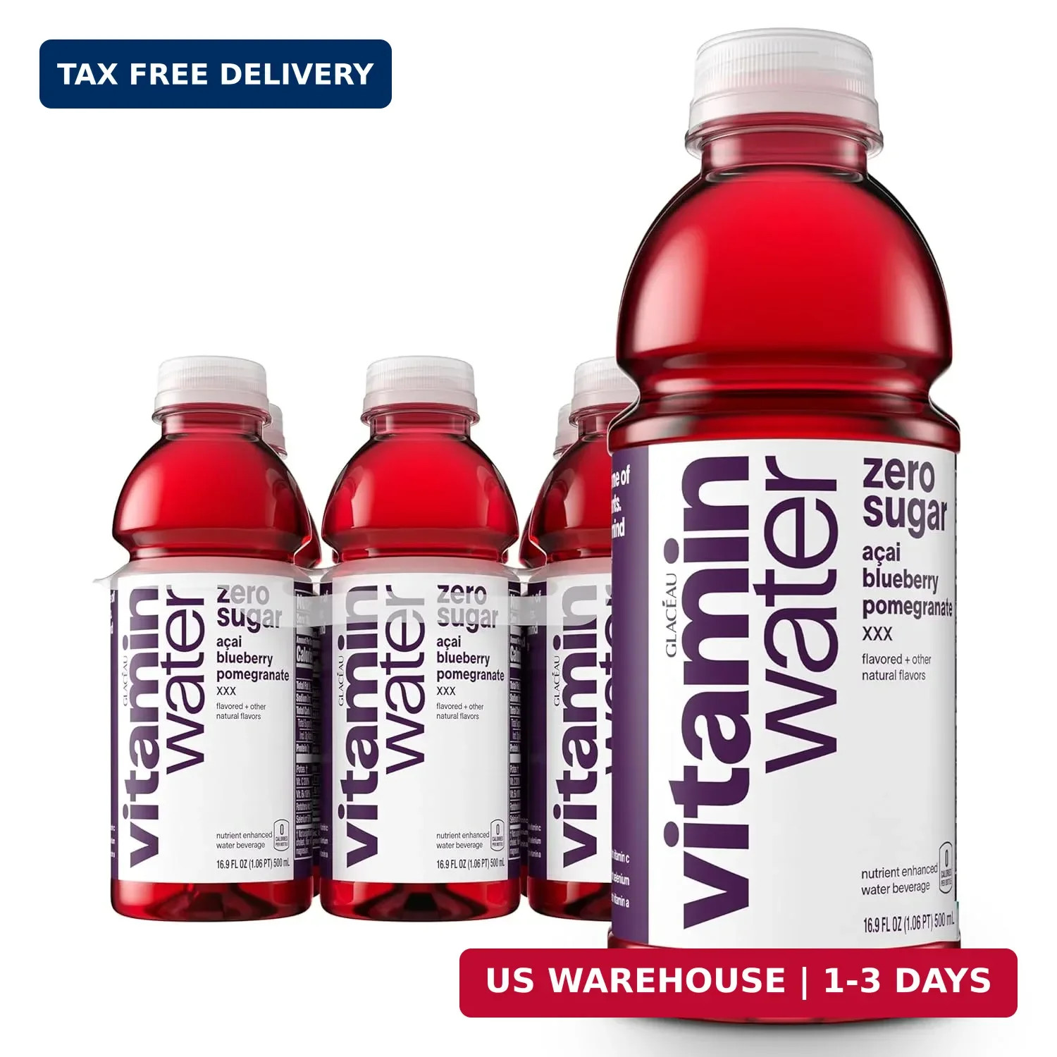vitaminwater zero XXX, 16.9 fl oz, 6 Pack