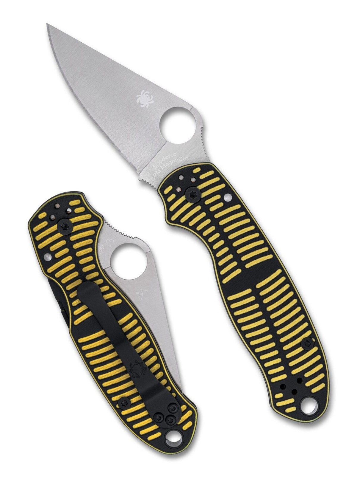 Spyderco Para 3 Salt MagnaCut Satin Blade Yellow/Black G10 Handles C223GBKYLMCP