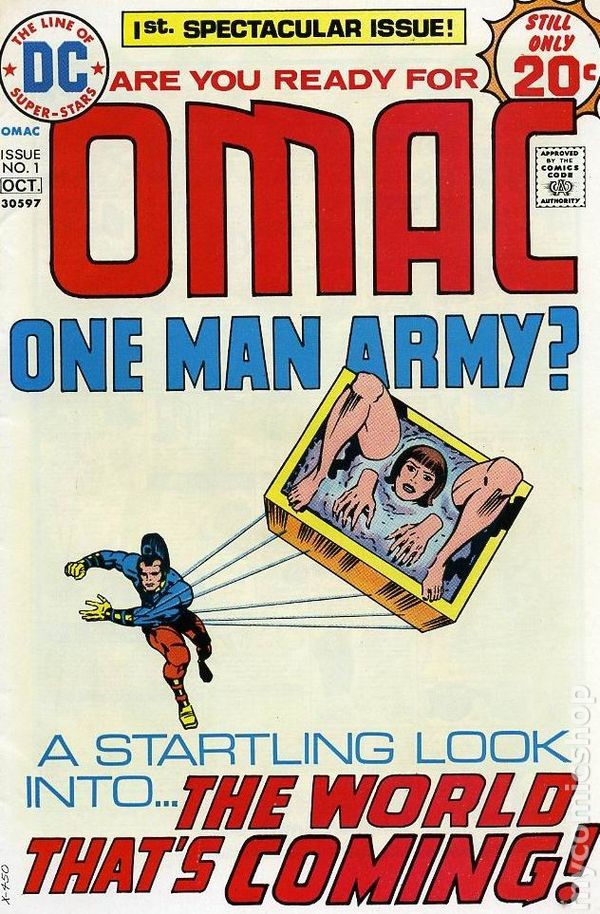 Omac #1 VG 1974 Stock Image Low Grade 1st app. and origin Omac
