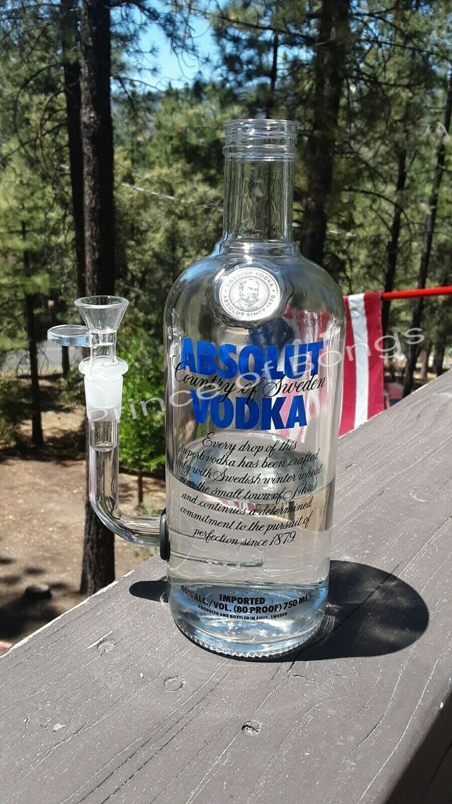 Perfect Gift Sale! $19.00!!! Absolut Vodka Bottle BONG Liquor Bottle Bubbler!