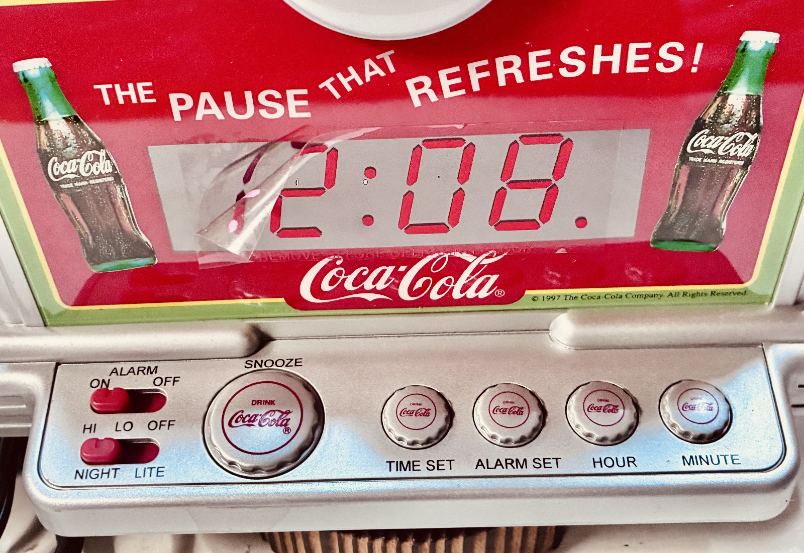 Vintage Coca Cola Digital Alarm Clock Night Light Have A Coke 1990s Works Tested