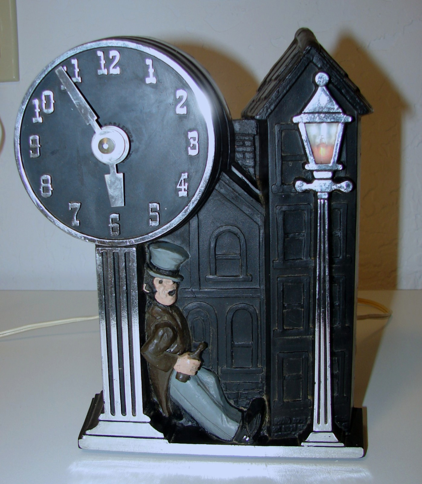 Master Crafters Town Drunk Lighted Lamp Post Model #: 911 “Happy Time Clock”