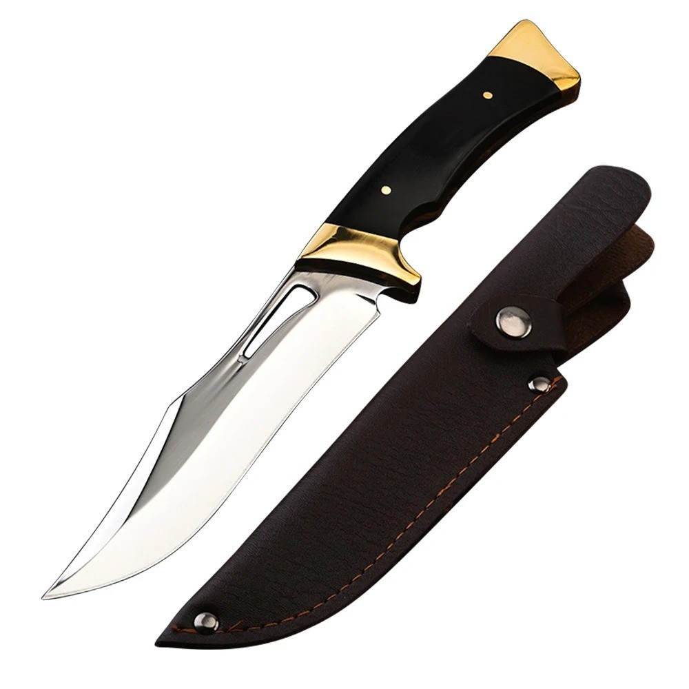 HAND FORGED Hunting Crocodile Dundee High Polish Survival Bowie Knife+Sheath