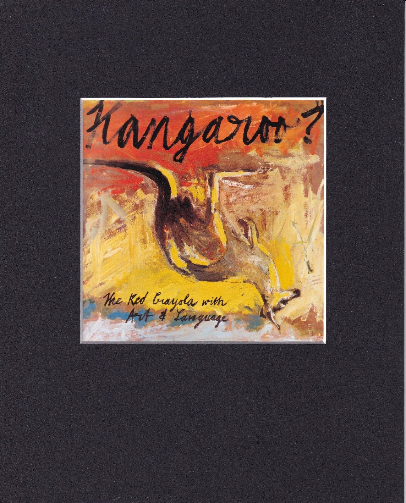 8X10″ Matted Print Album Cover Art Picture: Kangaroo? Red Crayola w/Art Language