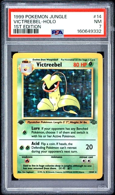 1999 Pokemon Jungle 14 Victreebel Holo 1st Edition PSA 7 Near Mint