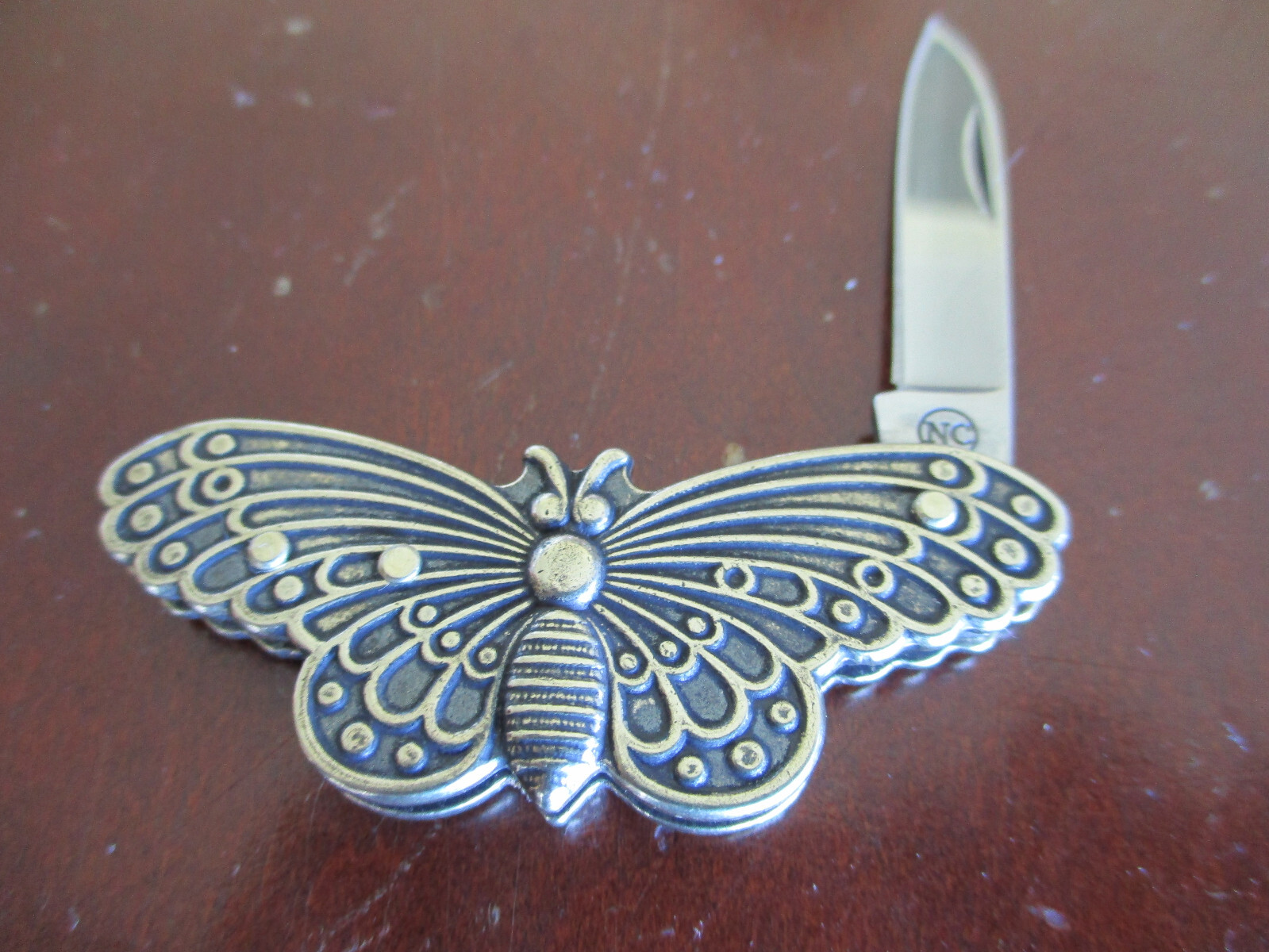 BUTTERFLY FIGURAL HANDLES NOVELTY KNIFE, 2 INCHES CLOSED, 1.38″ SS BLADE