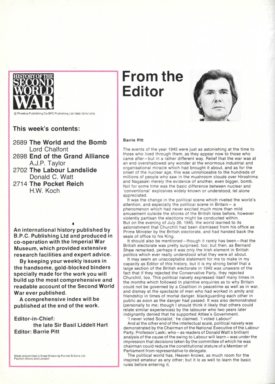 History Of The Second World War 97 Post War Years Labour Atom Bomb