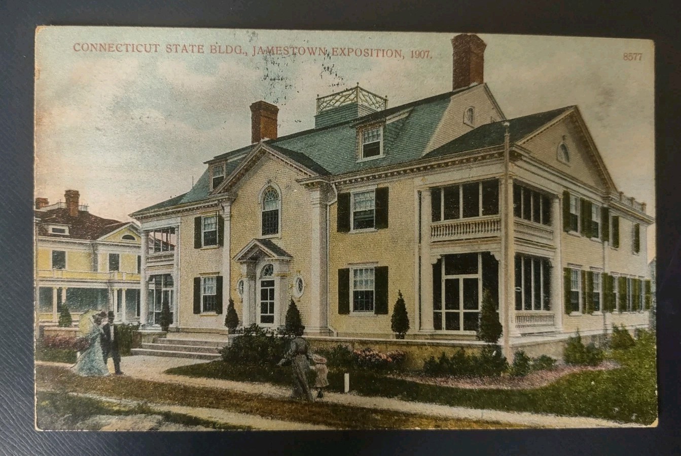 1907 Connecticut Building Jamestown Exposition AC Bosselman 8577 Postcard VA
