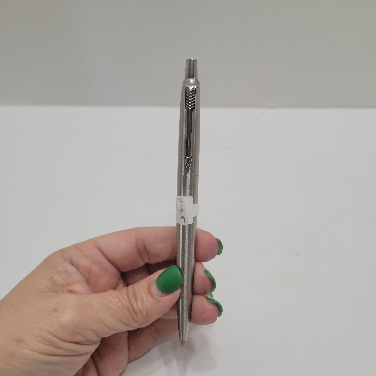 Vtg Parker Jotter Brushed Stainless Ball Point Pen Arrow Clip USA (11A) Works