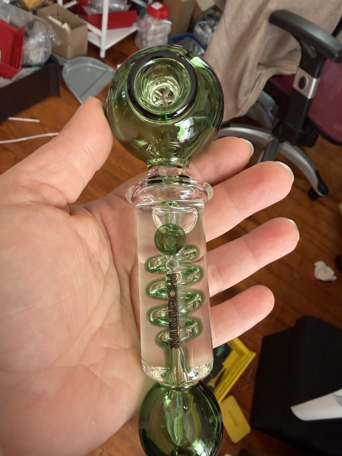 Phoenix Star PIPE FREEZABLE spoon Glass Pipe Smoking built-in screen coil style