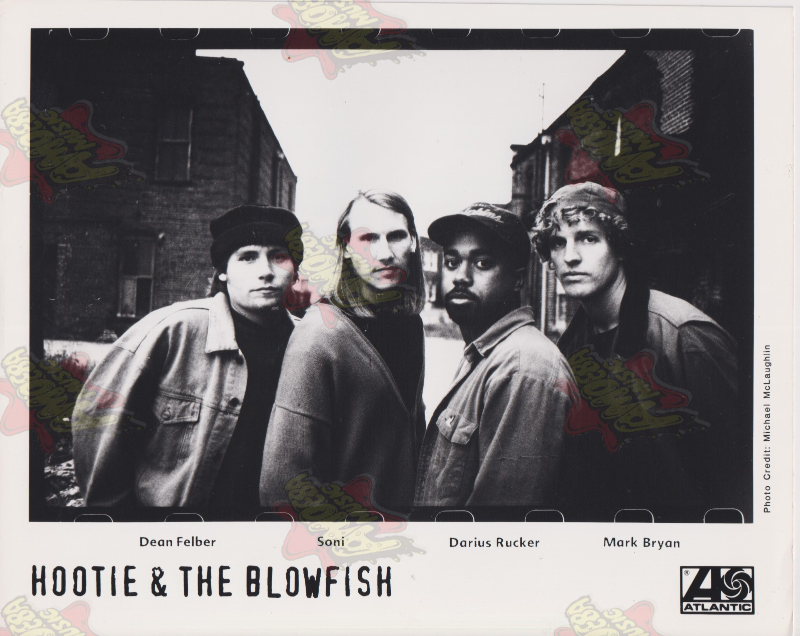 Hootie & the Blowfish B/W Press Photo – (Glossy, Atlantic, 1994, Darius Rucker)
