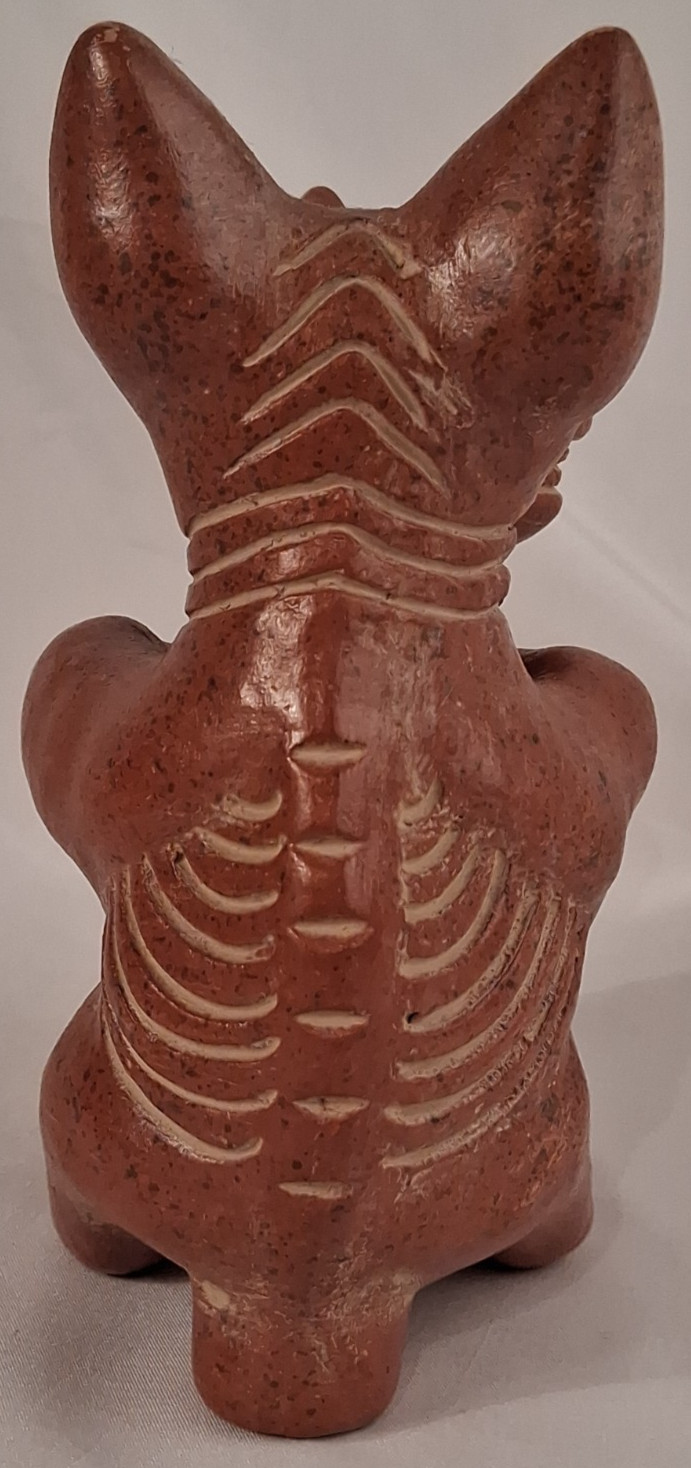 Colima Dancing Dogs Mexican Pottery Folk Art 6″ Vintage Terracotta