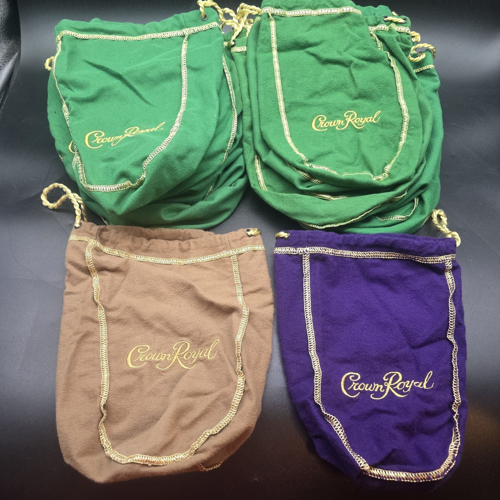 Crown Royal Bags Lot Of 19 Variety Various Colors Assorted Assortment
