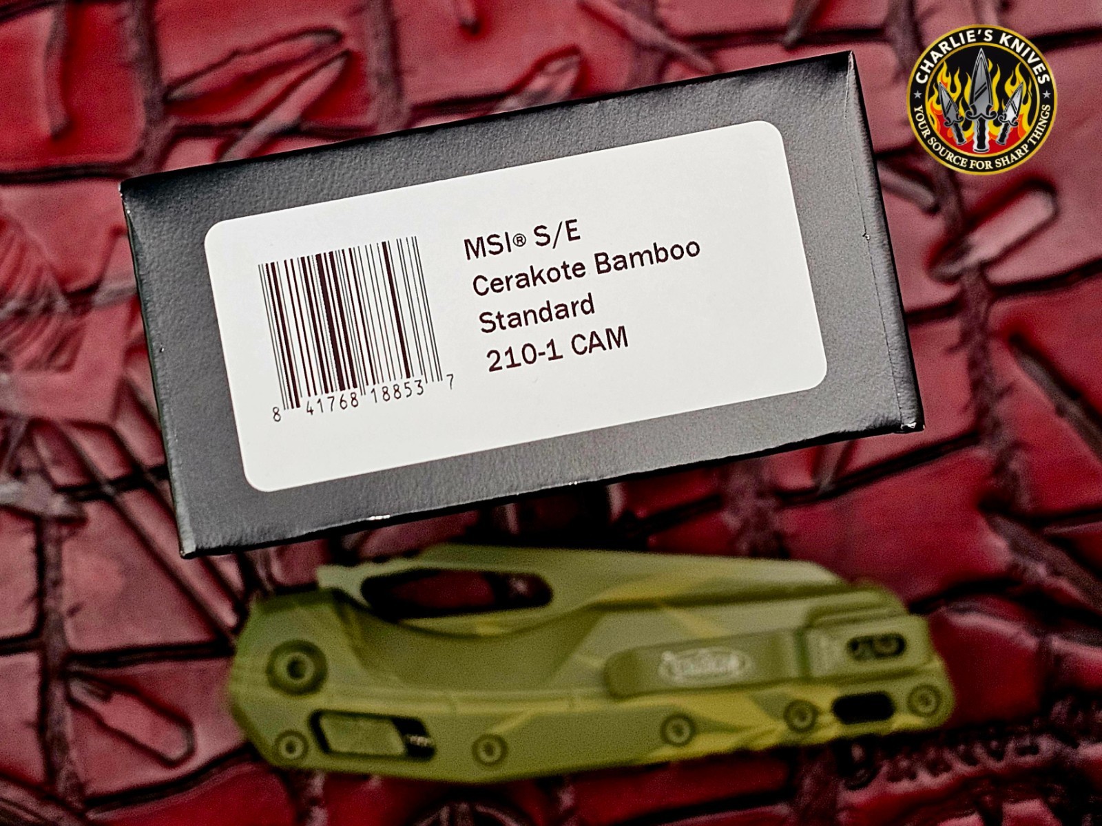 Microtech MSI RAM-LOK Manual Folder Cerakote Green Bamboo Aluminum Handle M390