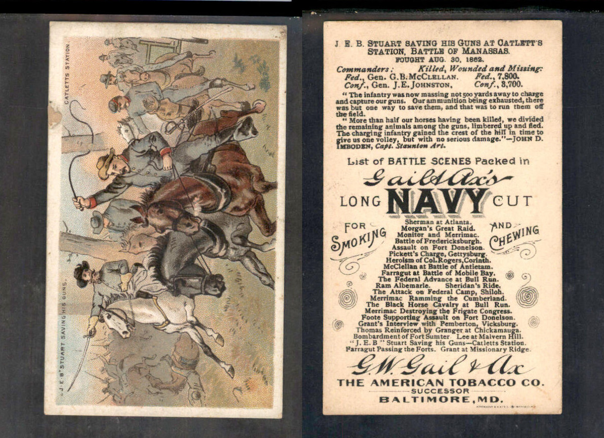1887 N99 GAIL & AX BATTLE SCENES ” CATLETTS STATION ” ”3231