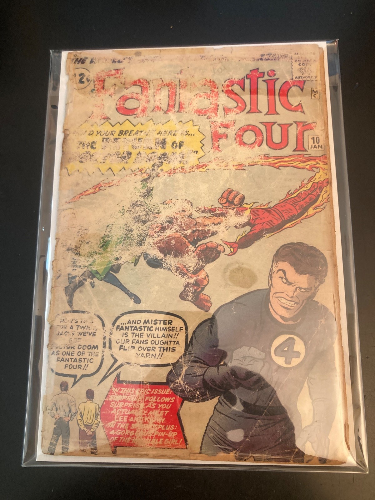 FANTASTIC FOUR #10 (1963) *Key 2nd Dr. Doom! Very Low Grade/no back cover