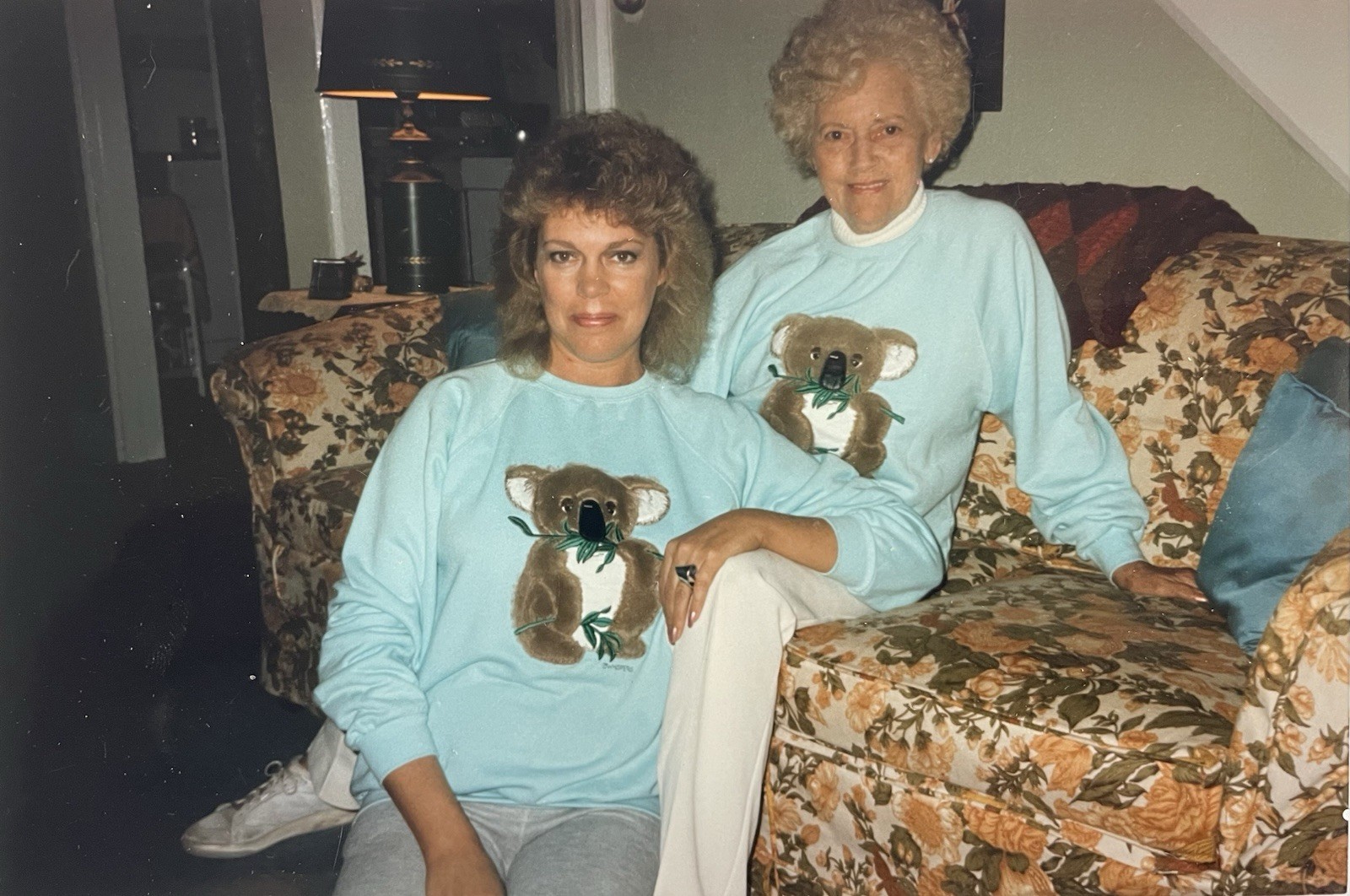 Vintage Found Photo Ladies In Koala Sweaters Funny Camp Kitsch Fashion 4×6