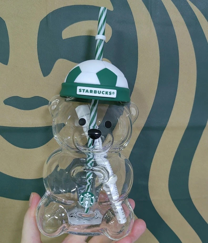 2026 Starbucks FIFA World Cup Bearista Bear Straw Cup With Football Cap Lid