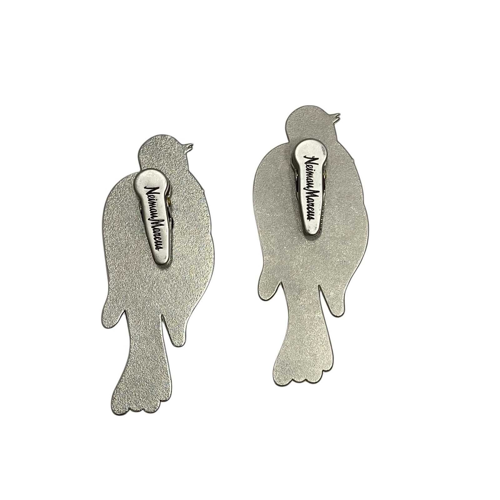 Neiman Marcus Turtle Doves Brooch Pin Scarf Clip Tree Package Ornament