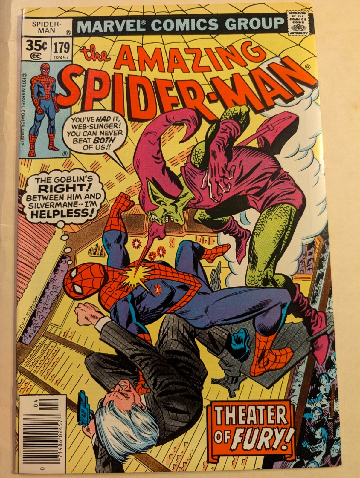 The Amazing Spider-Man #179 (1978) Green Goblin vs Silvermane – Very Fine