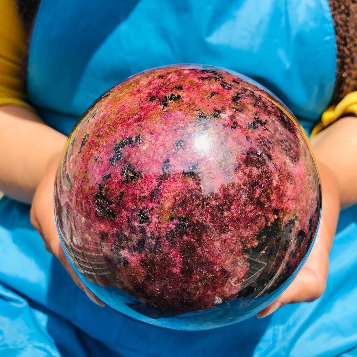 6.77LB Natural Rose Grey Crystal Ball Quartz Crystal Reiki Healing Stone 4792