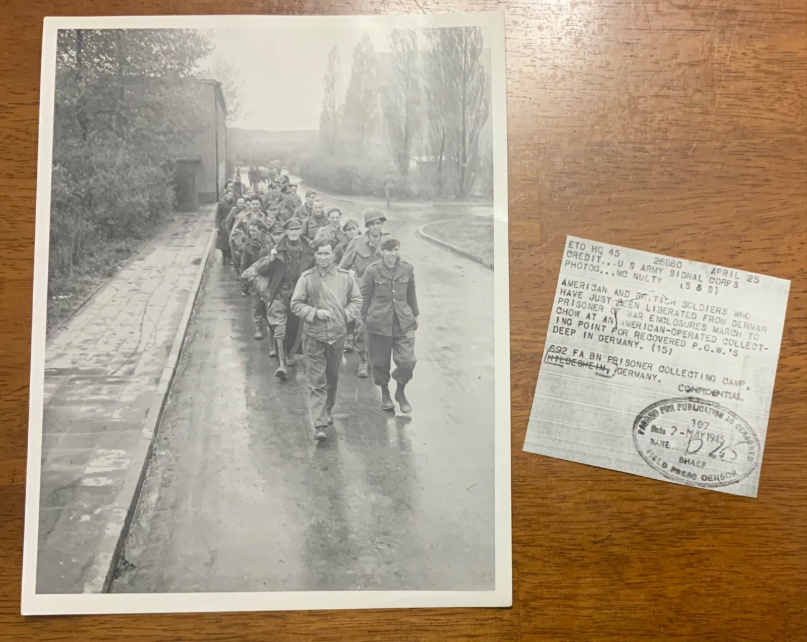 Original WWII 1945 Signal Corps Photos ETO American & British POWs