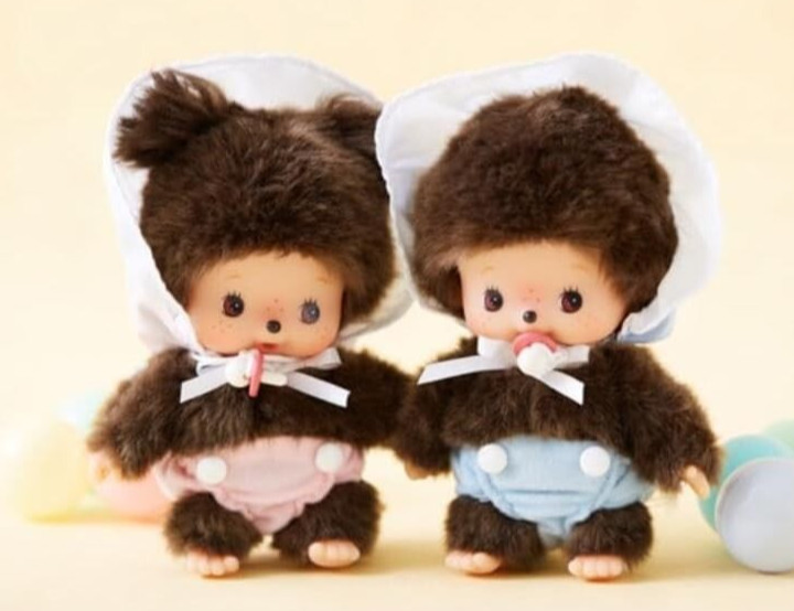 Bebichhichi Boy & Girl Baby Monchhichi S size Plush Doll Sekiguchi New fm Japan