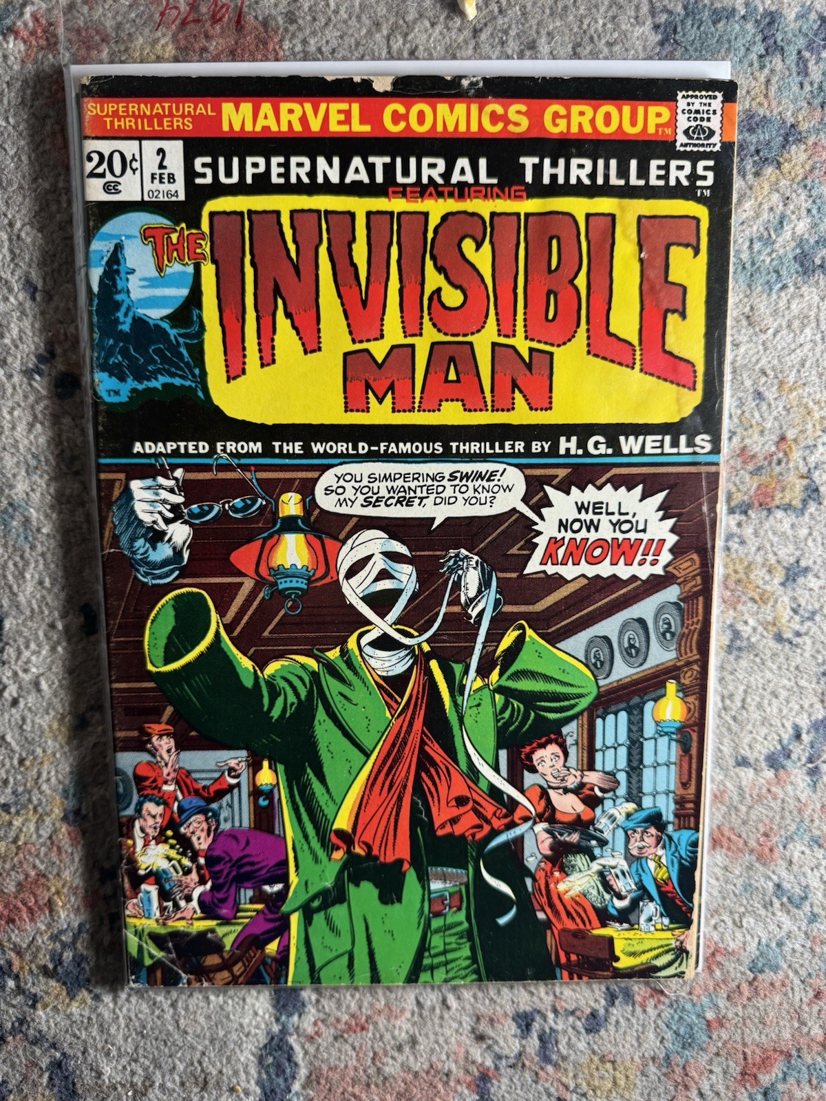 Supernatural Thrillers #2 Featuring The Invisible Man