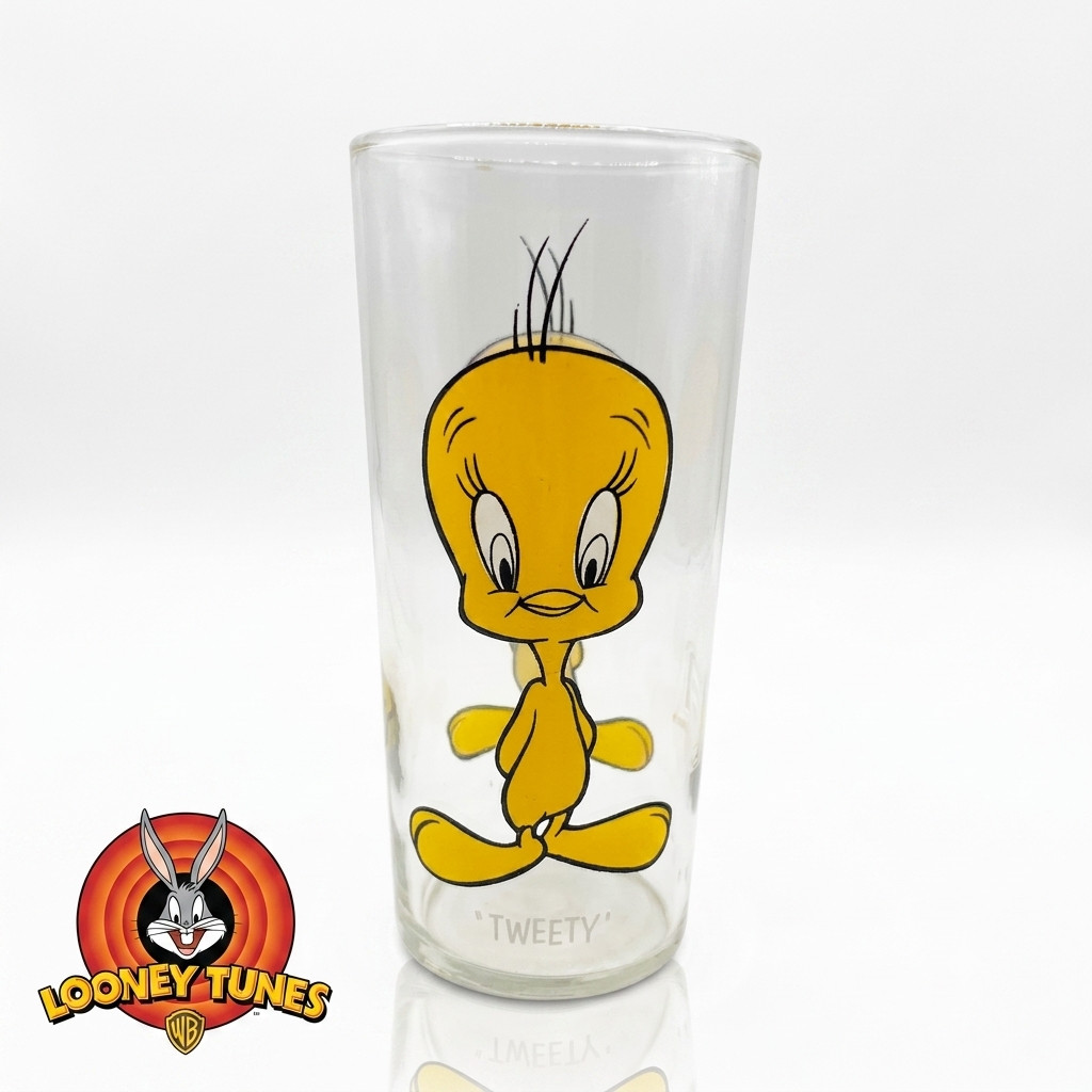 Tweety Bird 1973 Pepsi Collector Series Glass Looney Tunes Warner Bros Vintage