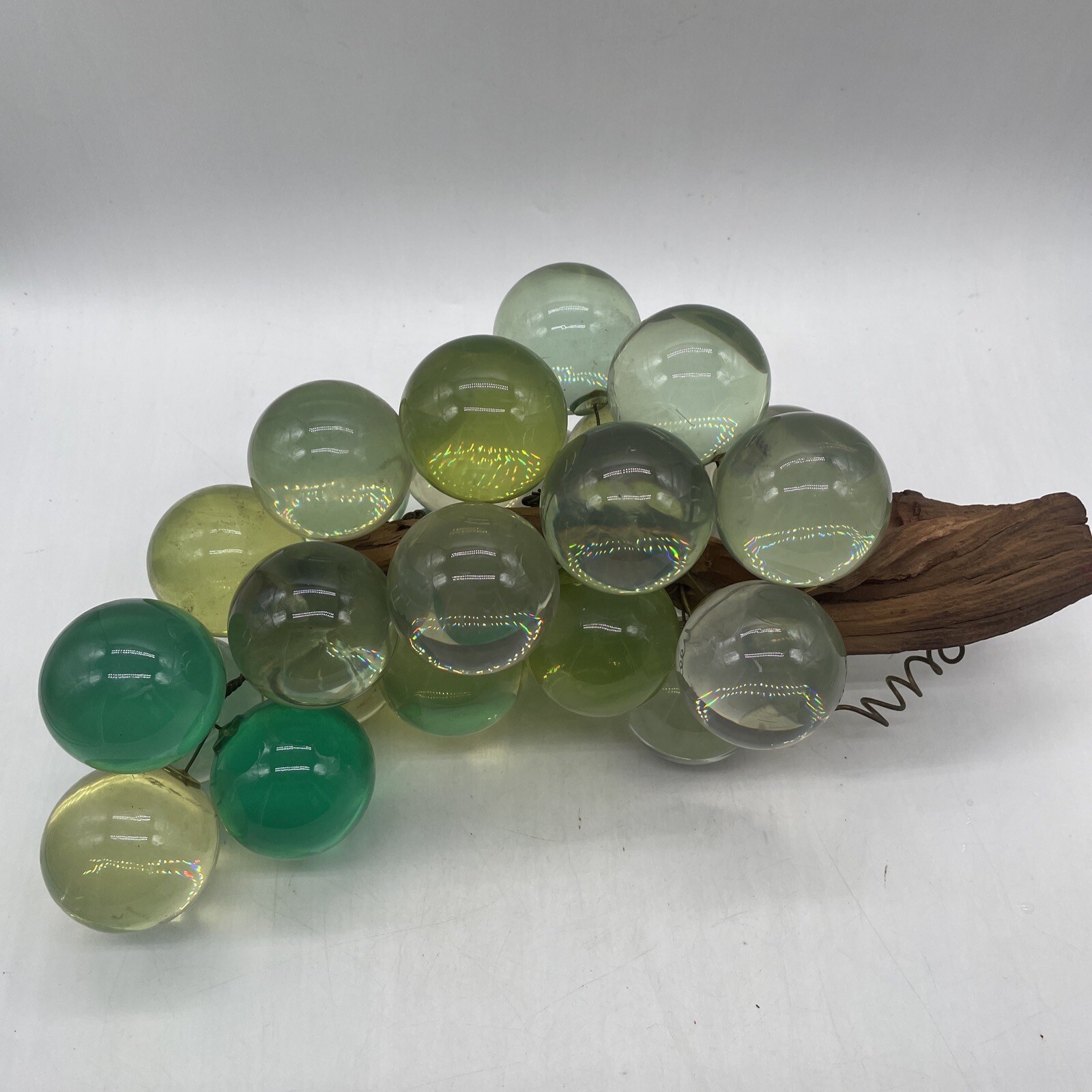 A Granoby Original 1960s Large 2” Balls Lucite Acrylic Multicolor Grape Cluster