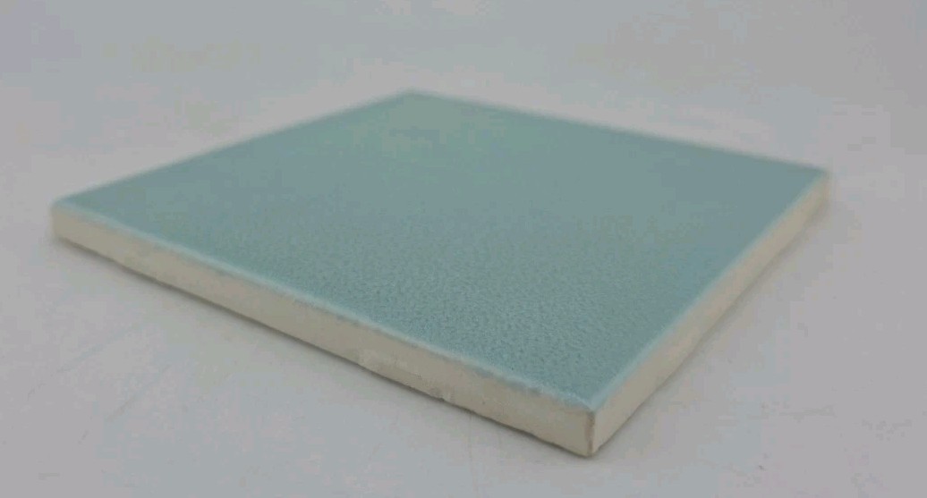Vtg American Olean Ceramic Tile: Crystal Lagoon Flat 4.25″ X 4.25″ NOS