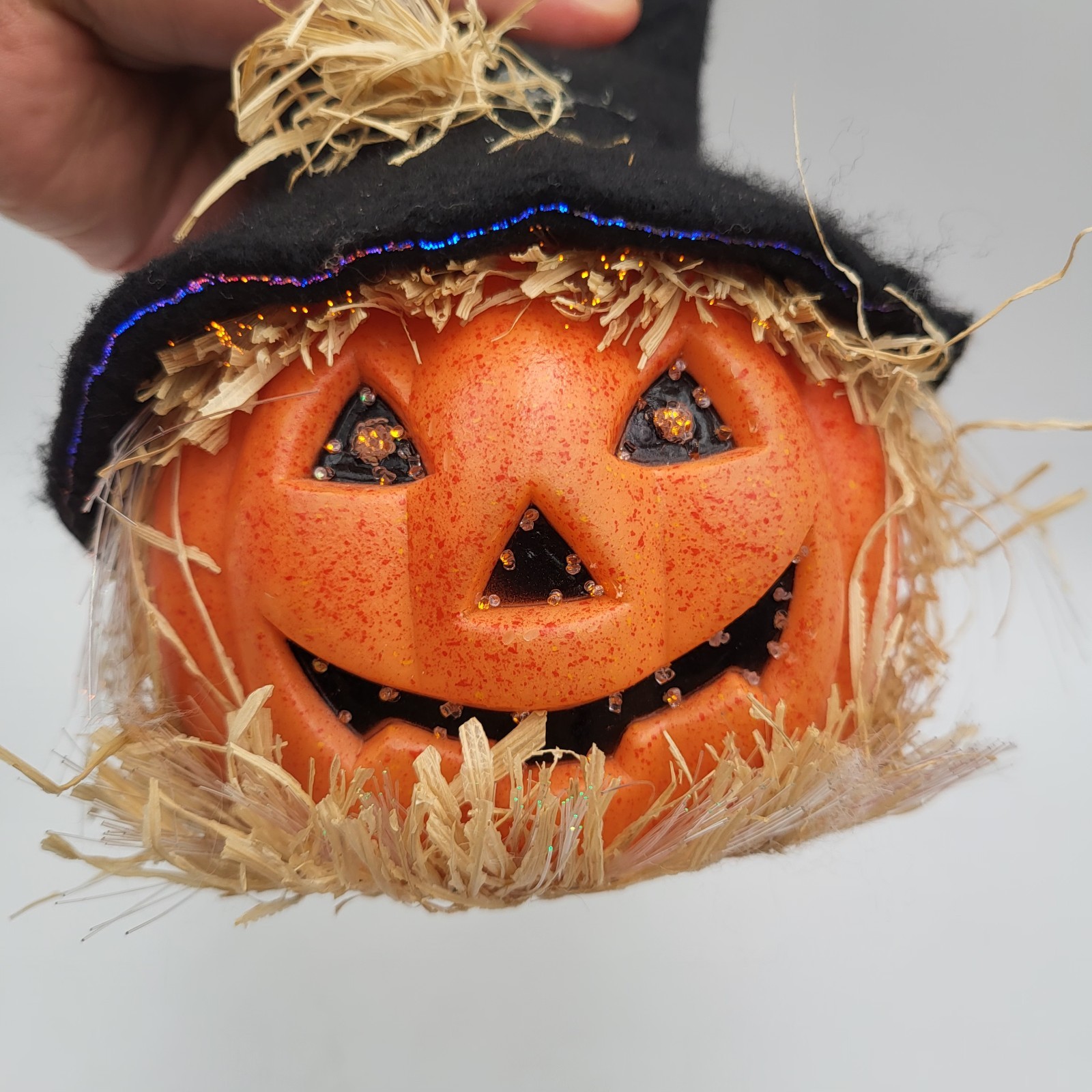 Halloween Scarecrow Pumpkin Light Up Jack O Lantern