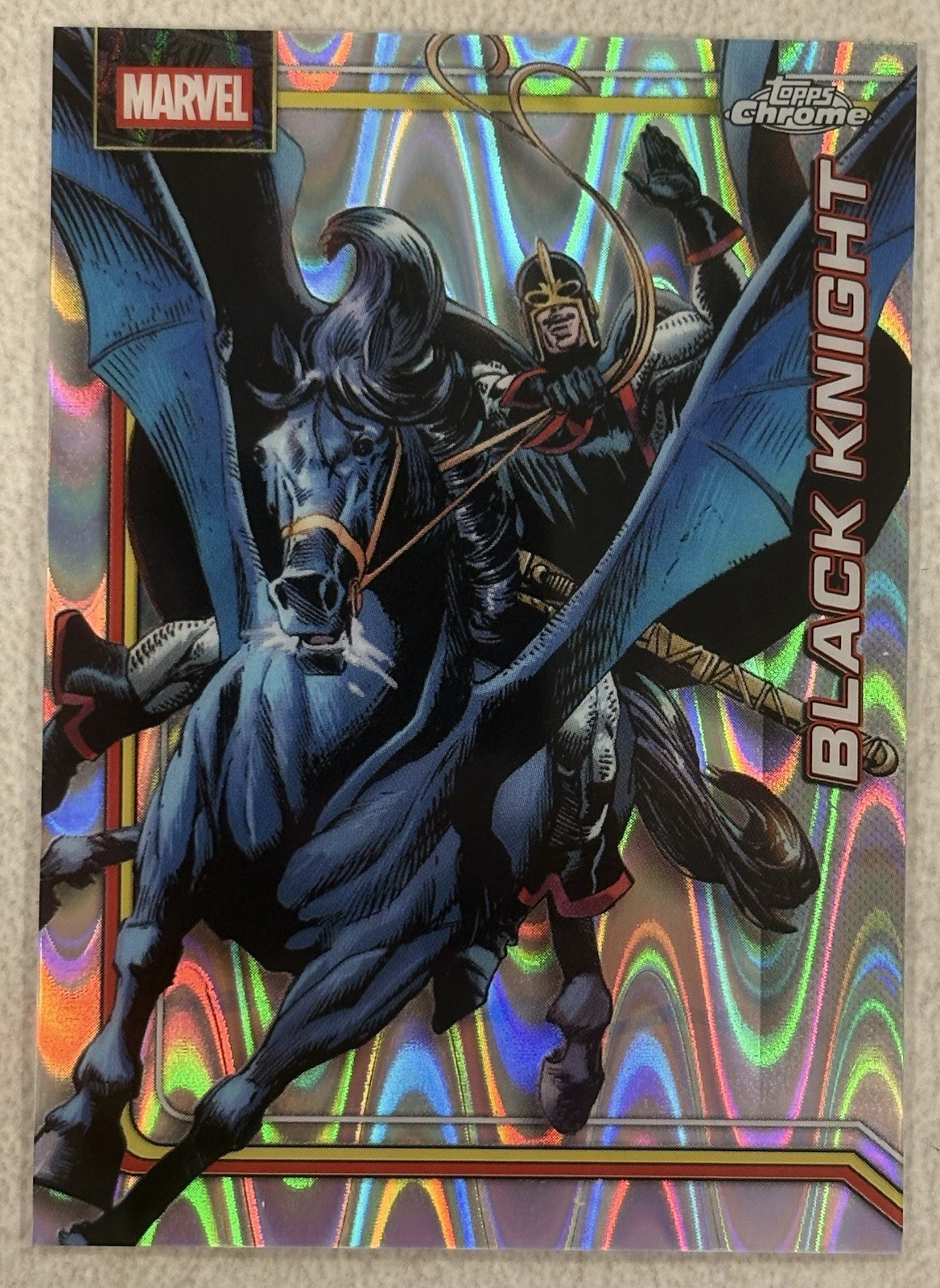 2026 Topps Chrome Marvel Black Knight Ray Wave Refractor #14