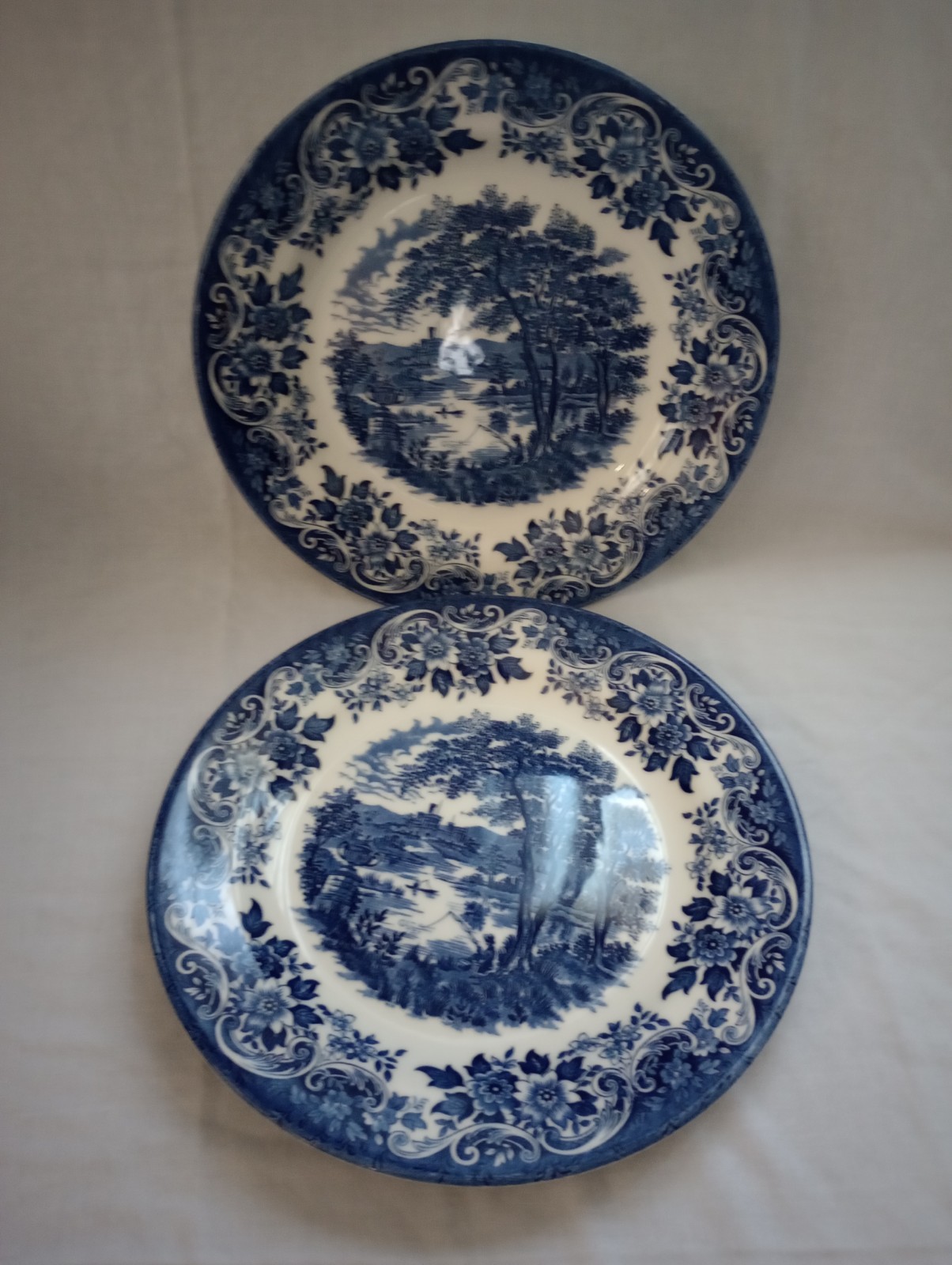 Churchill English Scene Blue 10 3/8″ Dinner Plates- Set Of 2