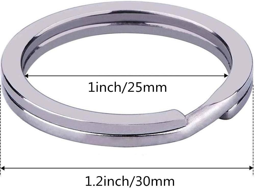 100-Pack 1.2 Inch Silver Metal Key Rings – Crafting & Daily Use