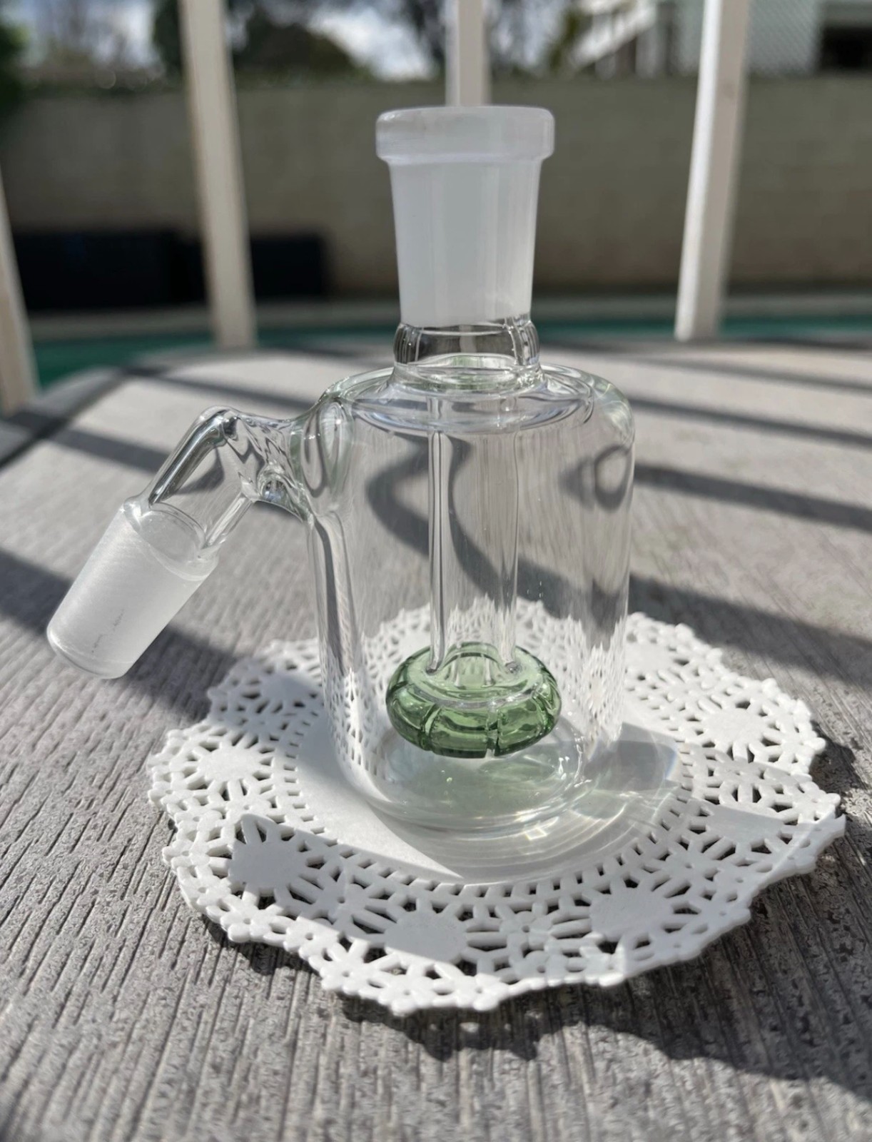 Premium Quality 14mm 45° Green And Pink Mini Dry Ash Catcher Bong Bubbler–Pair