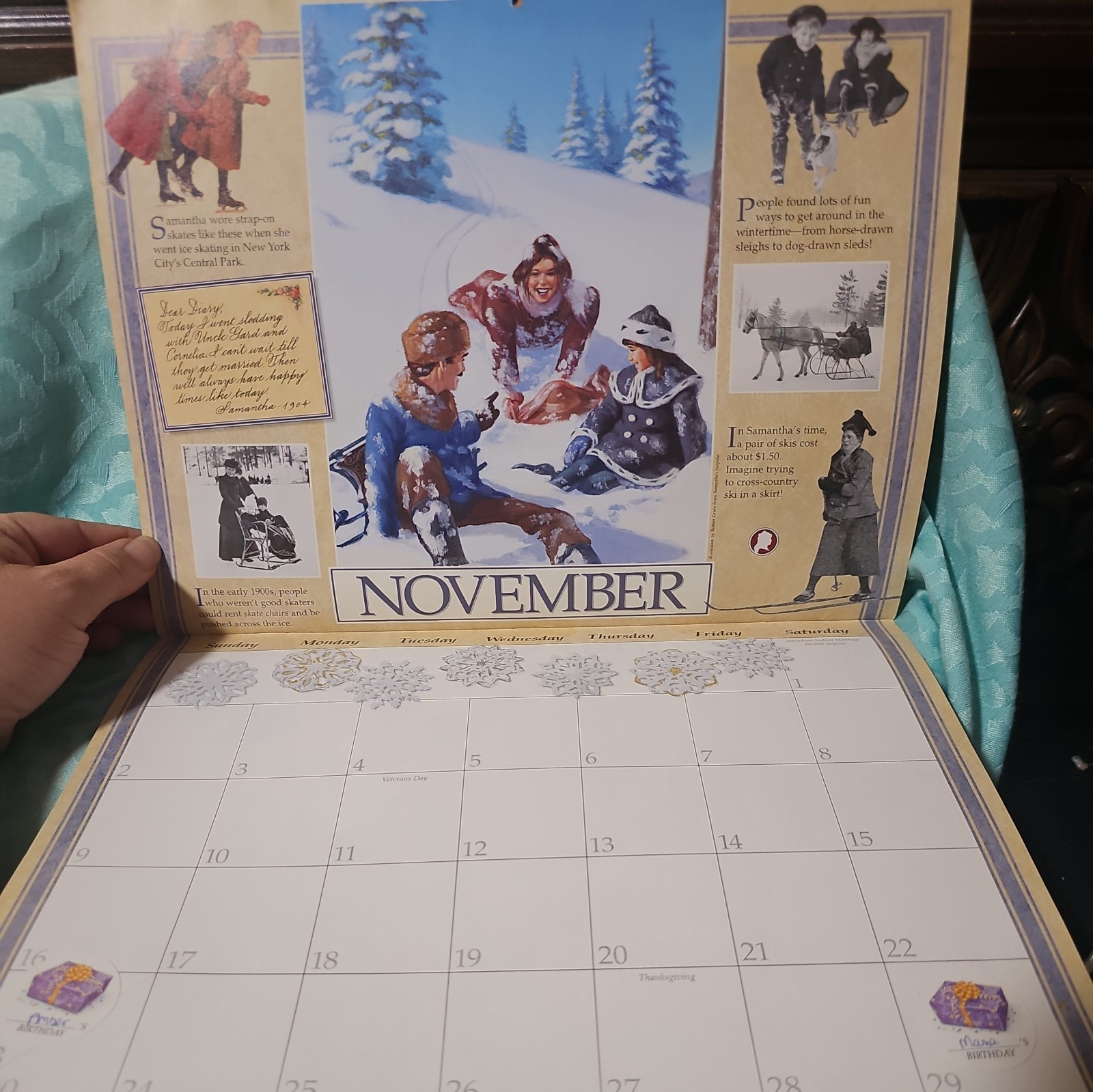 The American Girl Keepsake Calendar: 1997 (great condition, Gently used)