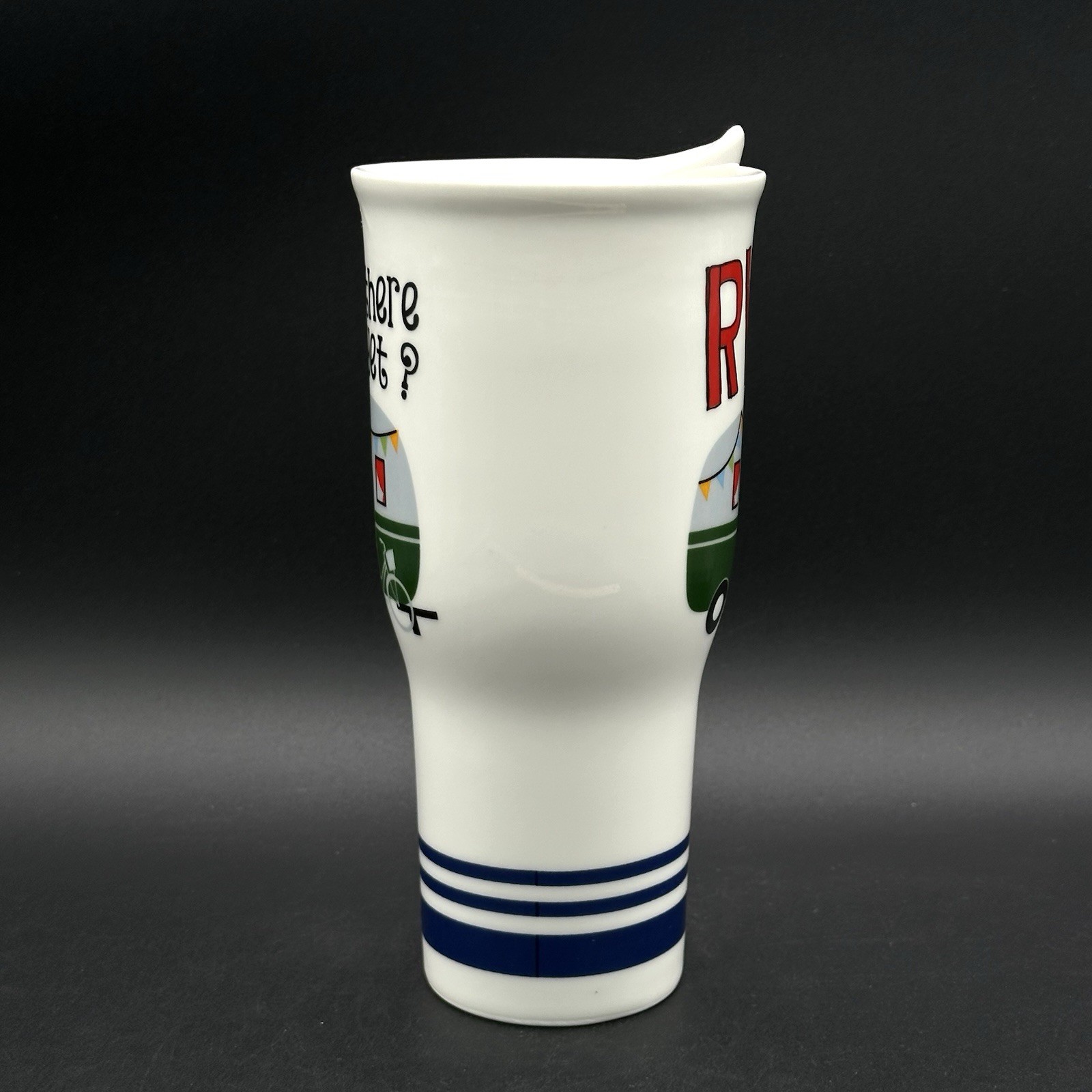 Cracker Barrel RV There Yet ? Travel Coffee Cup Camper With Drink Through Lid