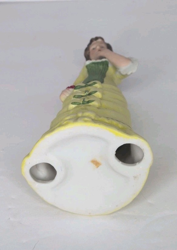 Avon Victorian Lady Figurine Yelllow Dress N.A.A.C,