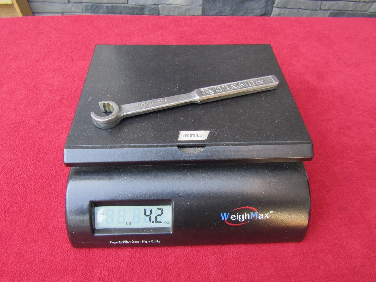 NICE Vtg Pre-1948 PLOMB Tools 3718 -9/16″ Flare Nut Wrench W/Pebbled Handle. USA