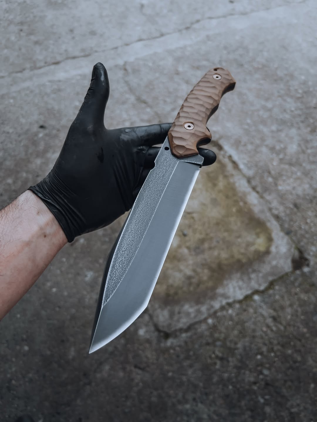 Desert Ridge Bowie & Shadow Tanto Handmade Knife Textured Handle Gift