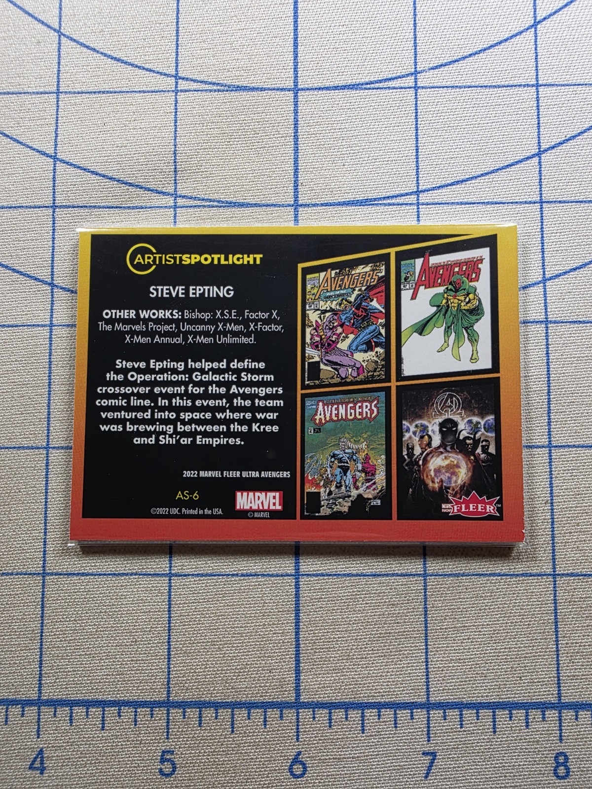 2022 Marvel Fleer Ultra Avengers – Steve Epting AS-6 – Artist Spotlight