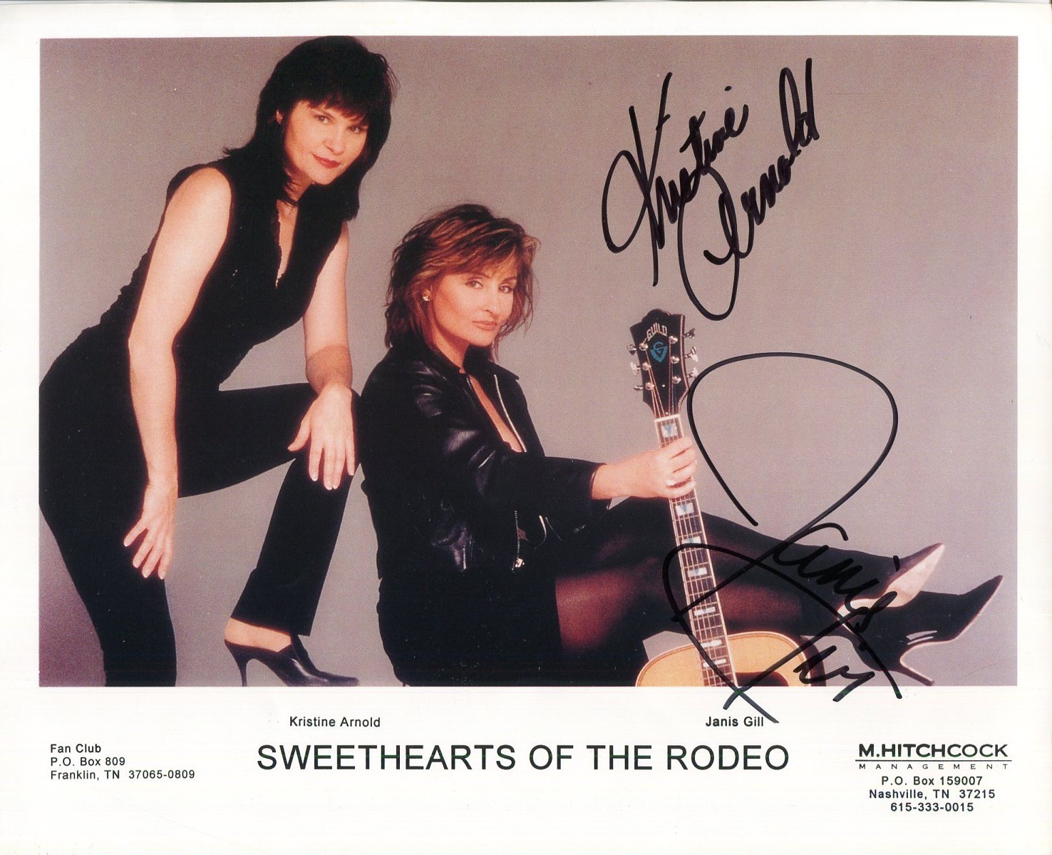 Kristine Arnold Janis Gill Sweethearts Of The Rodeo Signed Autograph Photo