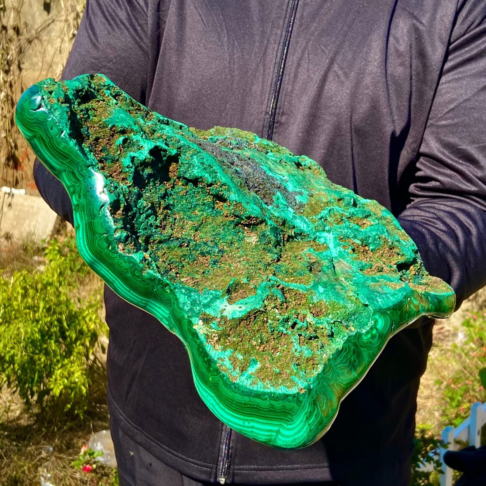 17.63LB Natural Polished Malachite Mineral freeform specimen Reiki Stone Healing