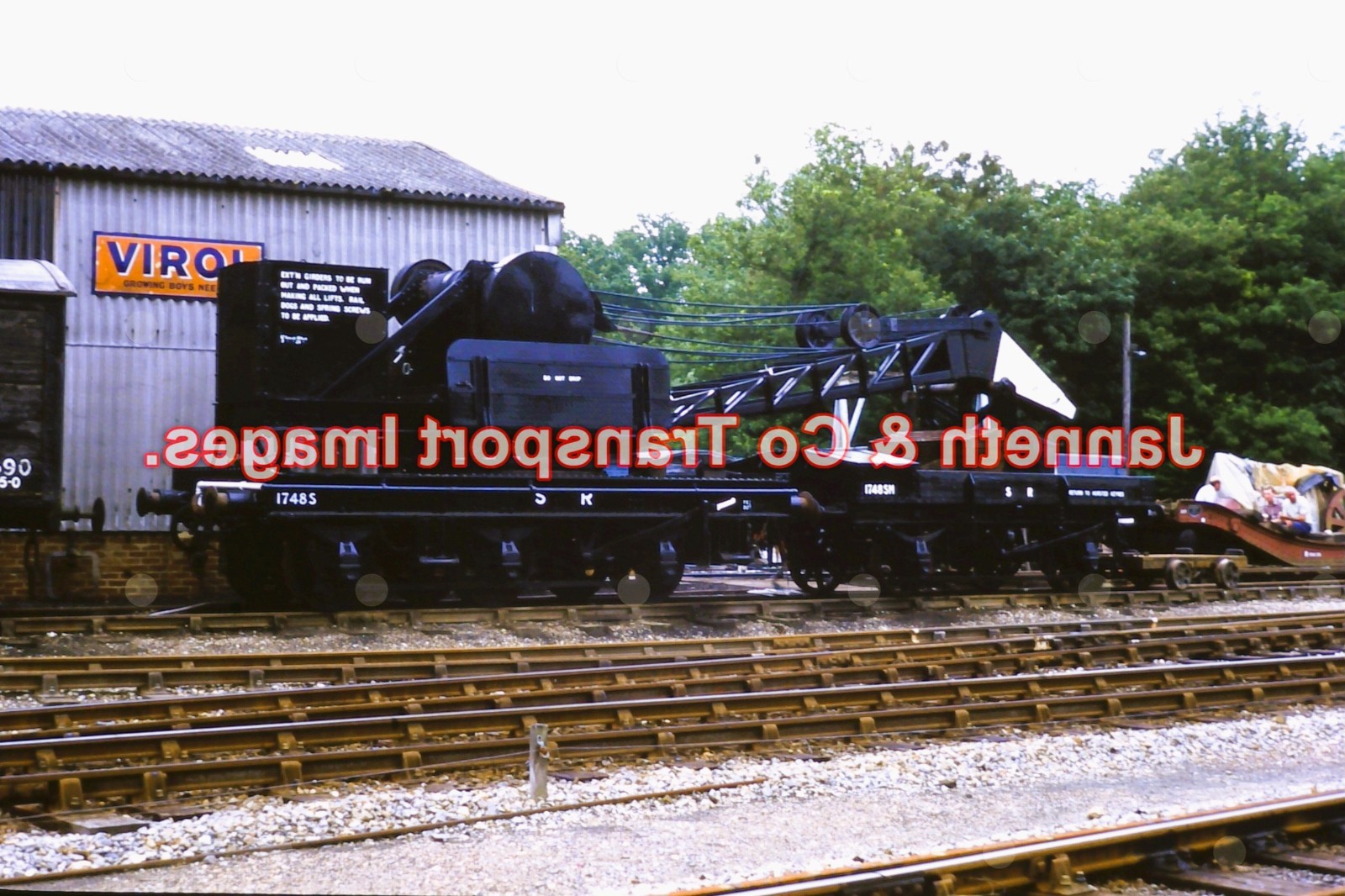 Railway.Photo Slide, 12-ton hand-powered railway crane . August- 1995 – 125