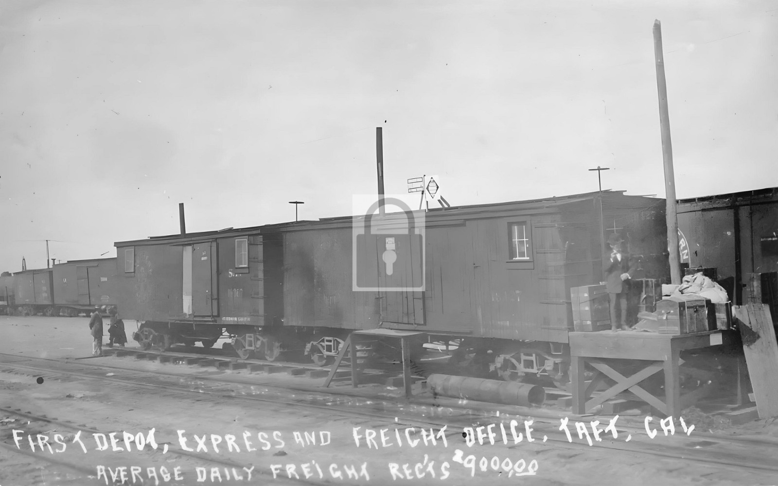 Box Car Railroad Depot Office Taft California CA – Reprint