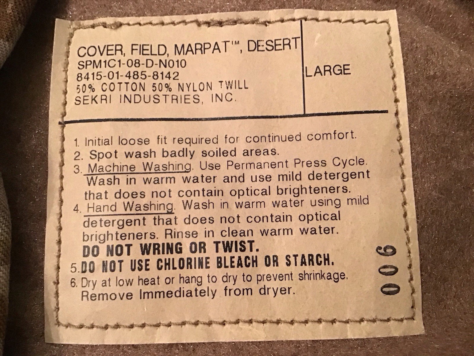 New Genuine USMC COVER, FIELD, MARPAT DESERT, LARGE, Boonie Cap Sun Hat