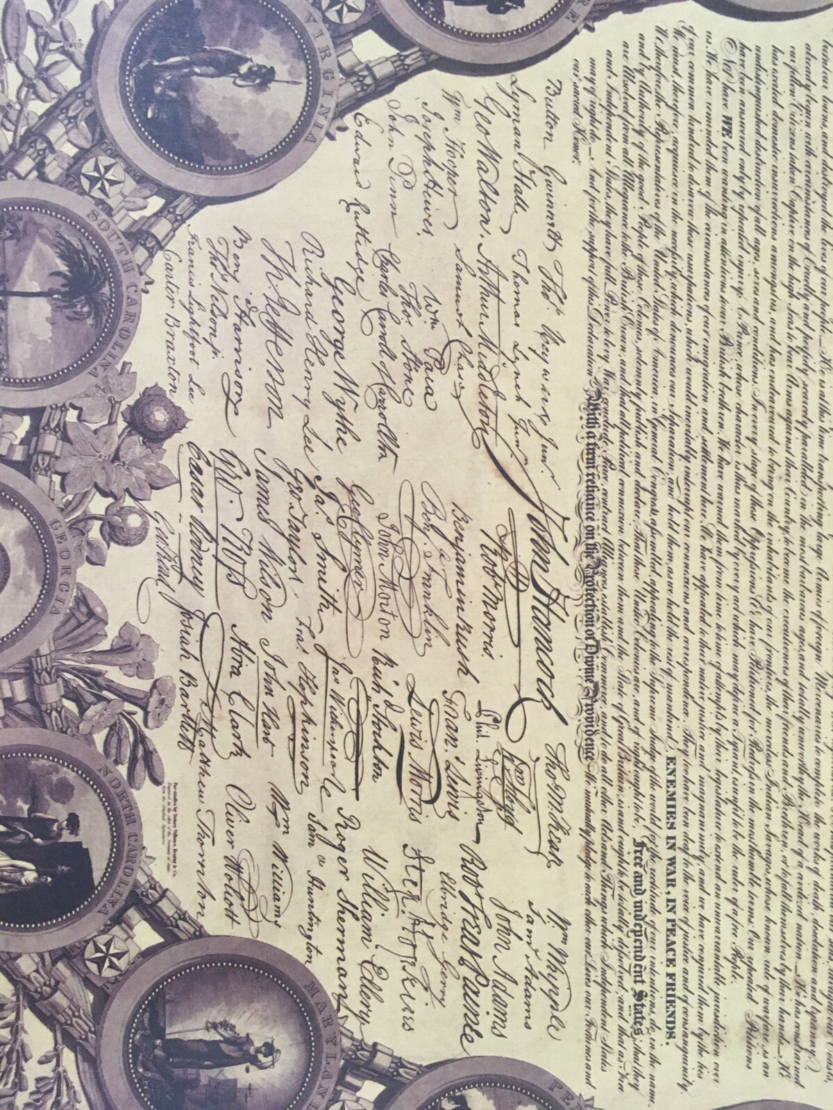Declaration of Independence America Poster Replica Large US history
