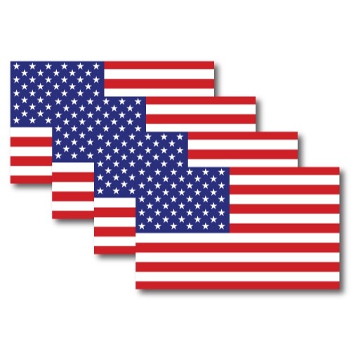 American Flag Magnet Decal 3×5 Inches Automotive Magnet for Car Truck SUV 4 Pack