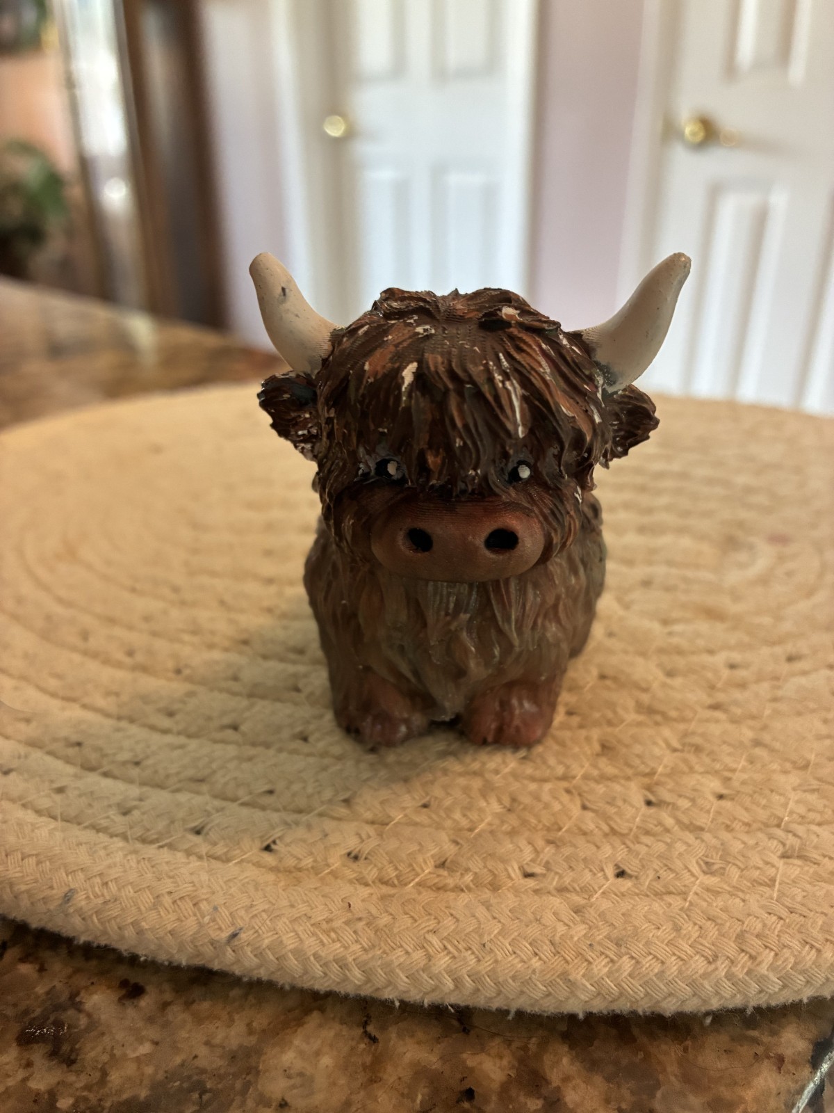 Small Highland Cow Figure in Resin